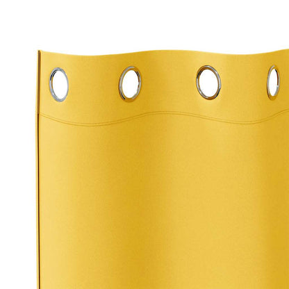 Tende Blackout con Anelli 2 pcs Giallo senape 260 x 140 cm | homemem39