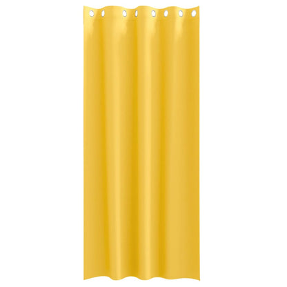 Tende Blackout con Anelli 2 pcs Giallo senape 260 x 140 cm | homemem39