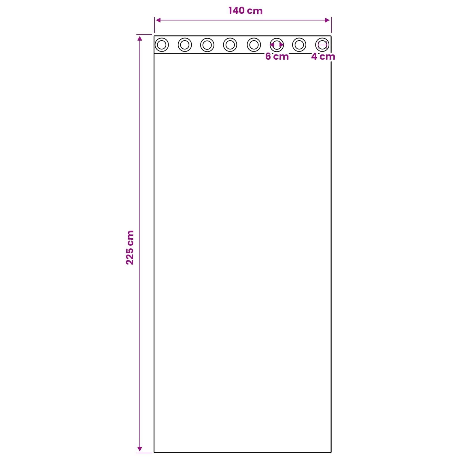Tende Blackout con Anelli 2 pz Rosa Vivo 225 x 140 cm | homemem39