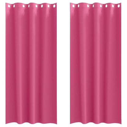 Tende Blackout con Anelli 2 pcs Rosa Vivo 245 x 140 cm | homemem39