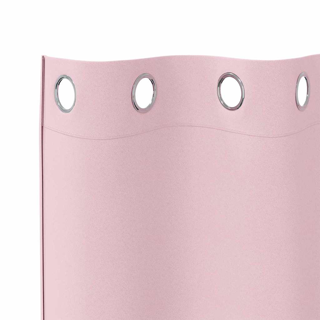 Tende Blackout con Anelli 2 pcs Rosa baby 140 x 140 cm | homemem39