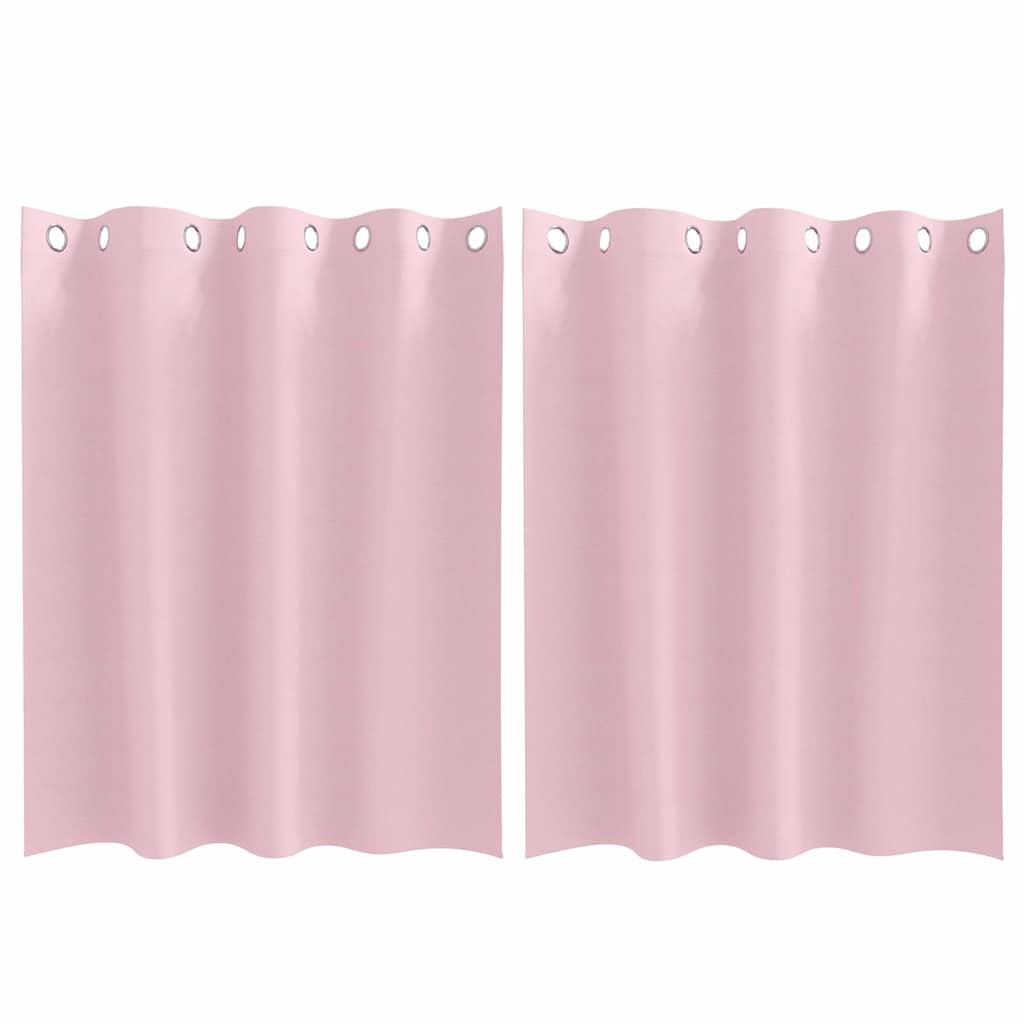 Tende Blackout con Anelli 2 pcs Rosa baby 140 x 140 cm | homemem39