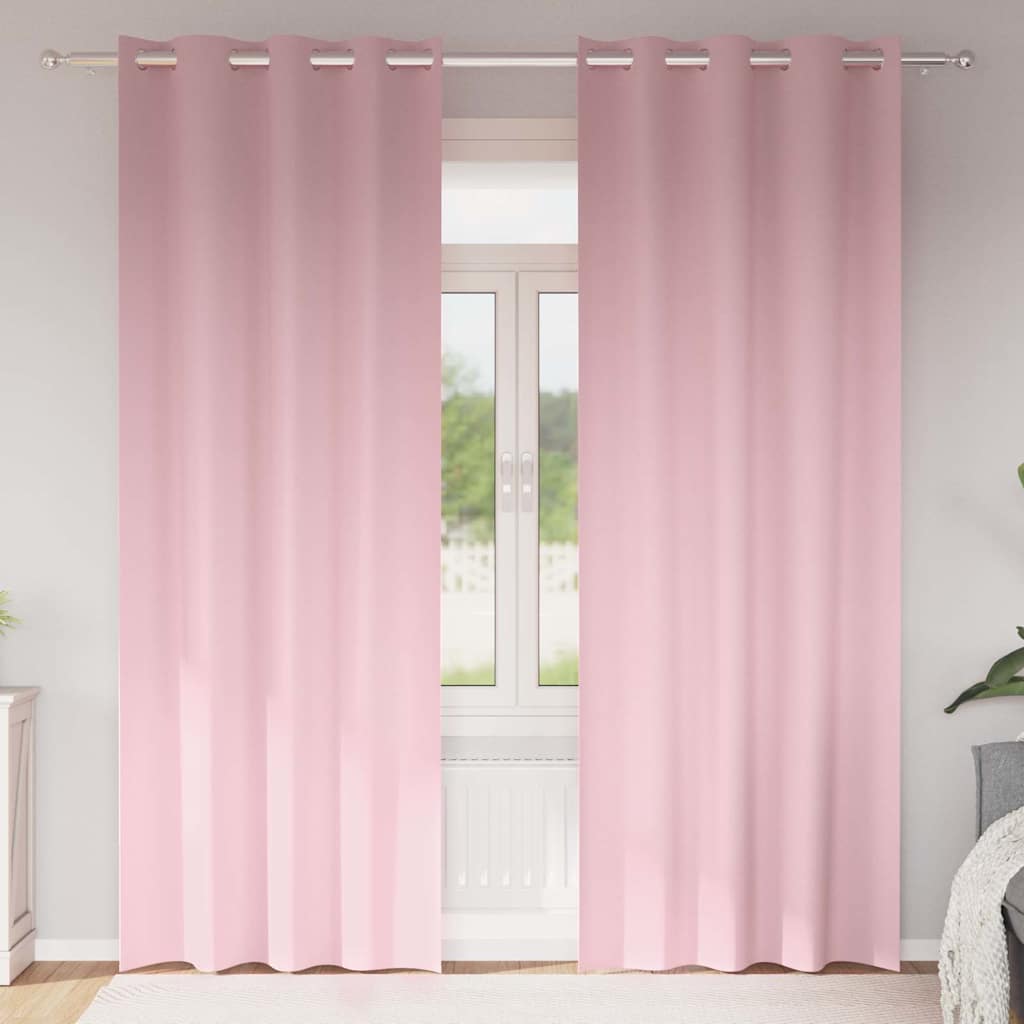 Tende Blackout con Anelli 2 pcs Rosa baby 260 x 140 cm | homemem39