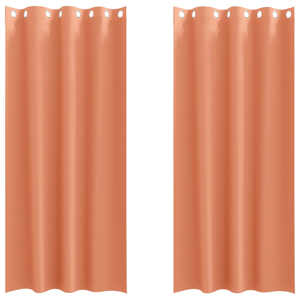 Tende Blackout con Anelli 2 pcs Terracotta 225 x 140 cm | homemem39