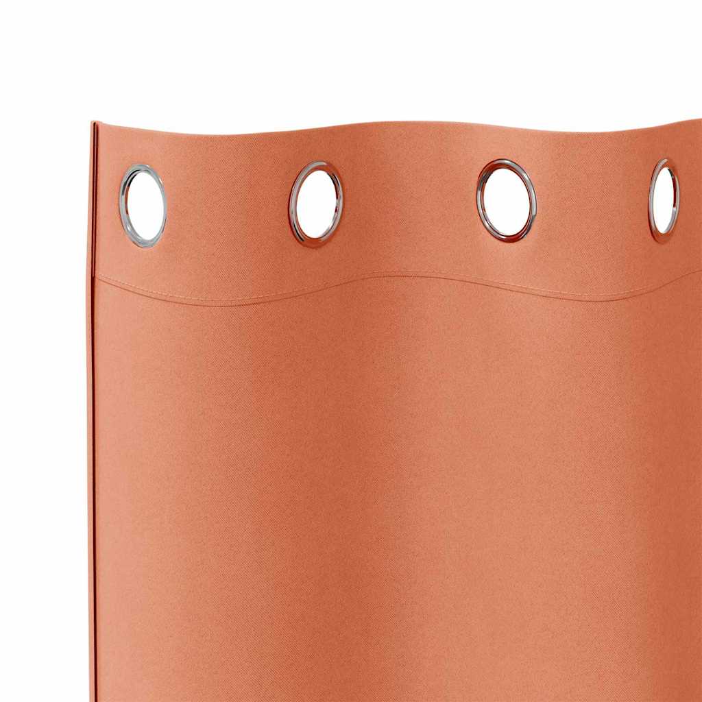 Tende Blackout con Anelli 2 pcs Terracotta 245 x 140 cm | homemem39