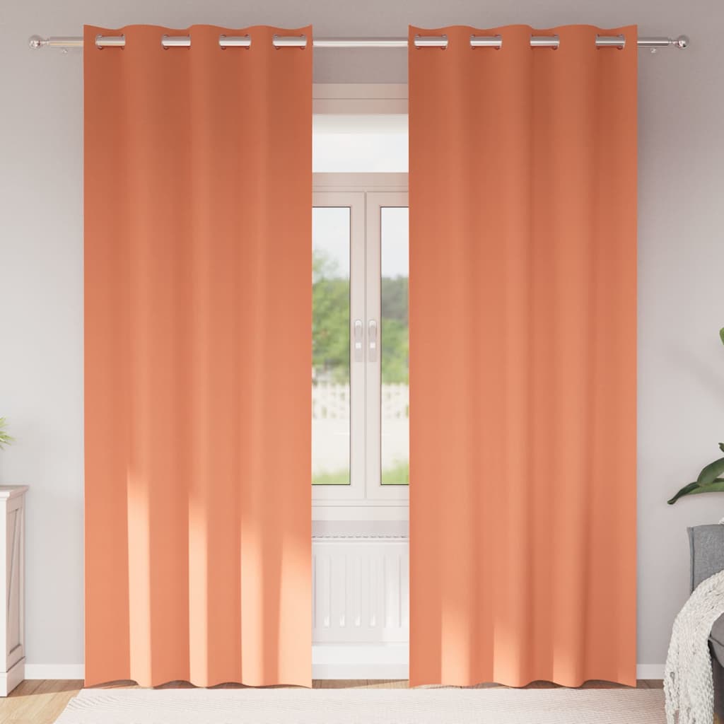 Tende Blackout con Anelli 2 pcs Terracotta 245 x 140 cm | homemem39