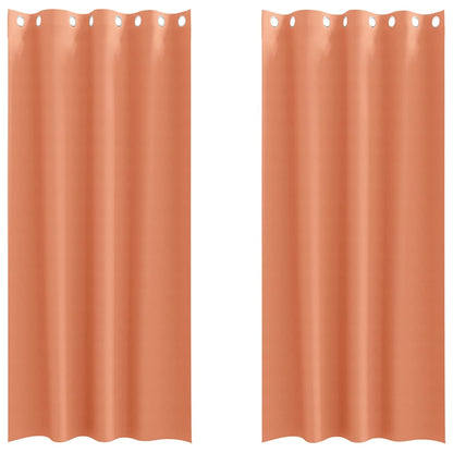 Tende Blackout con Anelli 2 pcs Terracotta 245 x 140 cm | homemem39