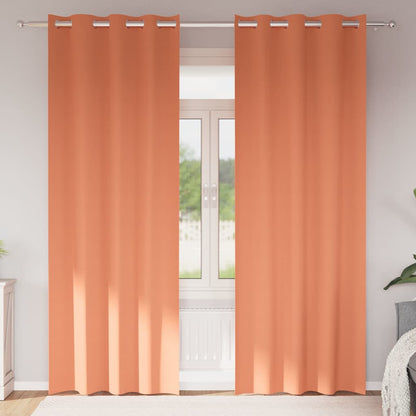 Tende Blackout con Anelli 2 pcs Terracotta 260 x 140 cm