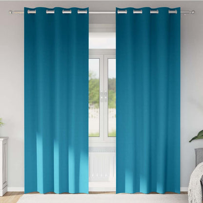 Tende Blackout con Anelli 2 pcs Turchese 260 x 140 cm | homemem39