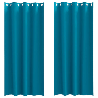 Tende Blackout con Anelli 2 pcs Turchese 260 x 140 cm | homemem39