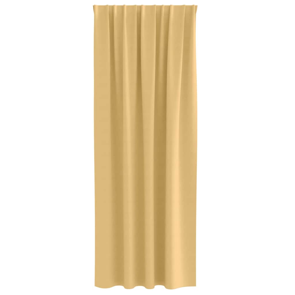 Tende Blackout con Anelli 2 pcs Beige 260 x 140 cm Poliestere | homemem39