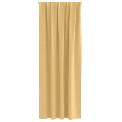 Tende Blackout con Anelli 2 pcs Beige 260 x 140 cm Poliestere | homemem39