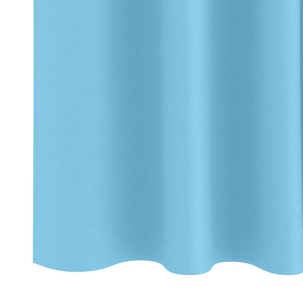 Tende Blackout con Anelli 2 pcs Blu Chiaro 245 x 140 cm | homemem39