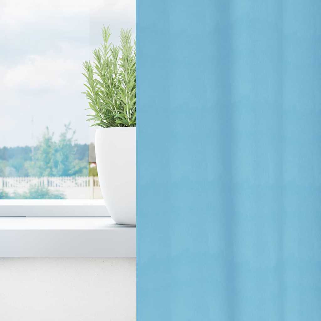 Tende Blackout con Anelli 2 pcs Blu Chiaro 260 x 140 cm | homemem39