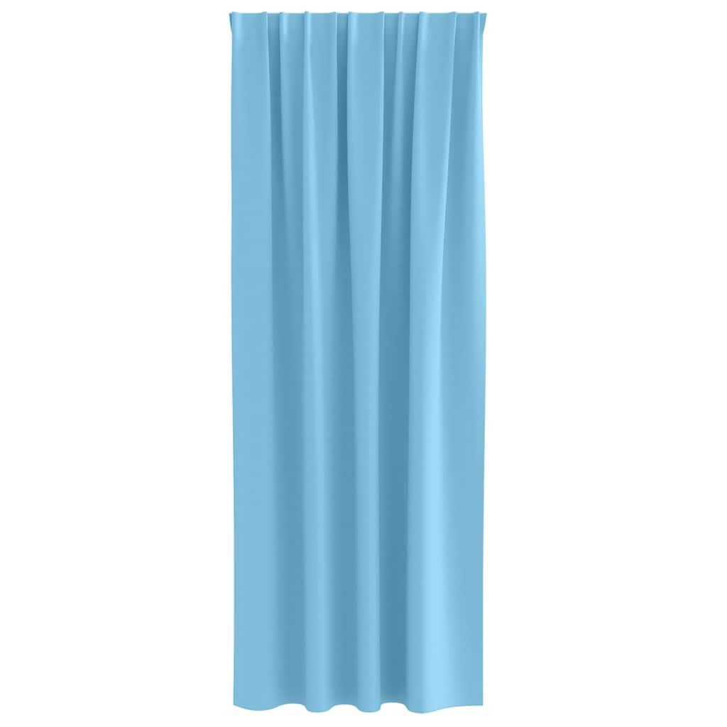 Tende Blackout con Anelli 2 pcs Blu Chiaro 260 x 140 cm | homemem39
