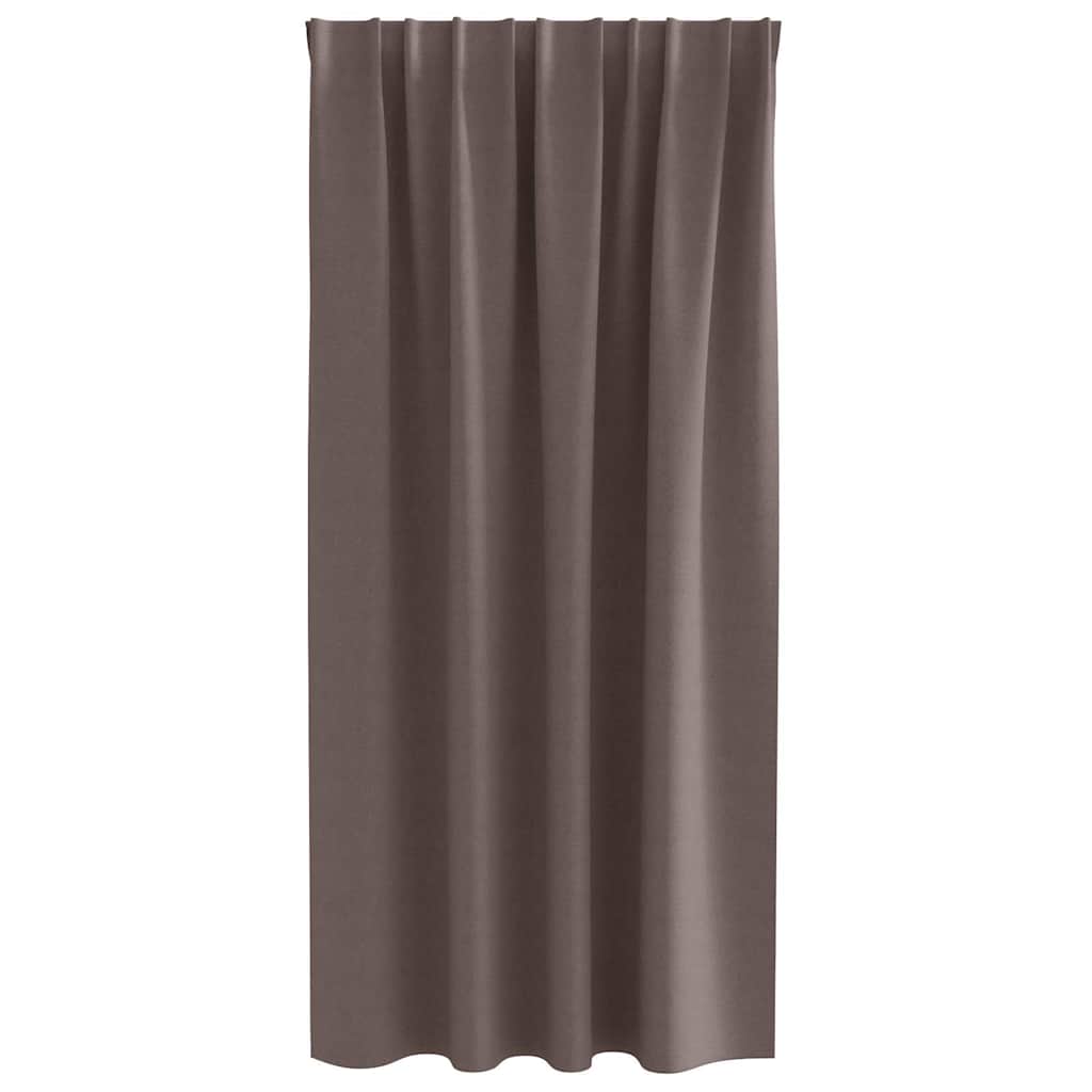 Tende Blackout con Anelli 2 pcs Marrone Scuro 175 x 140 cm | homemem39
