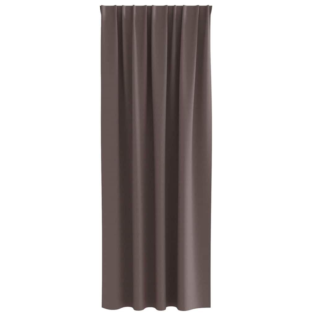 Tende Blackout con Anelli 2 pcs Marrone Scuro 260 x 140 cm | homemem39