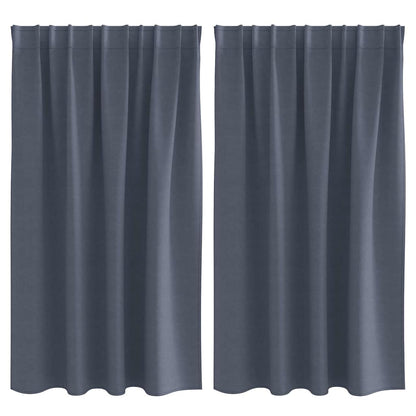 Tende Blackout con Anelli 2 pcs Antracite 140 x 140 cm | homemem39