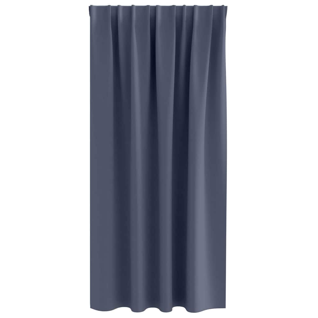 Tende Blackout con Anelli 2 pcs Antracite 175 x 140 cm | homemem39