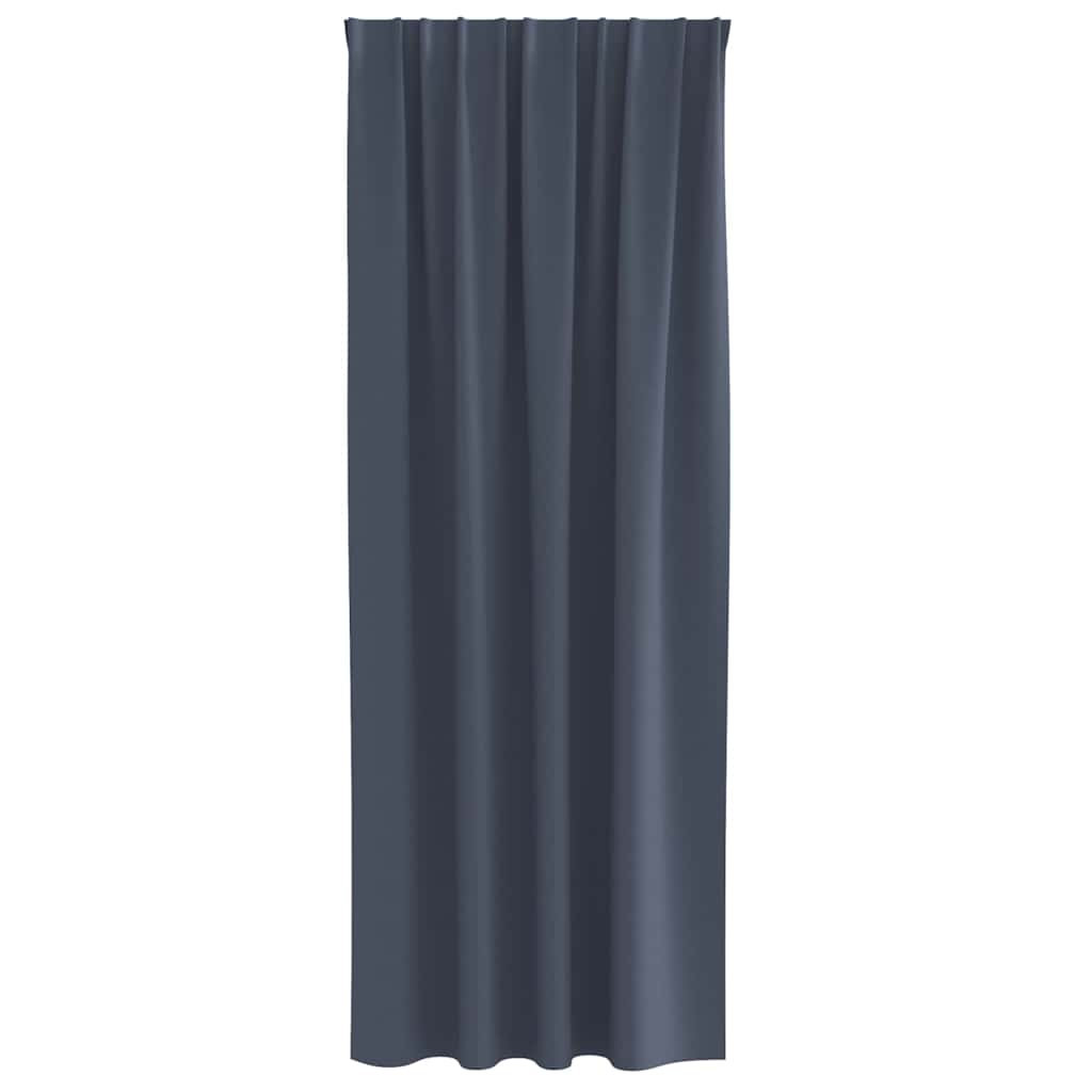 Tende Blackout con Anelli 2 pcs Antracite 225 x 140 cm | homemem39