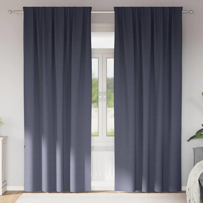 Tende Blackout con Anelli 2 pcs Antracite 245 x 140 cm | homemem39