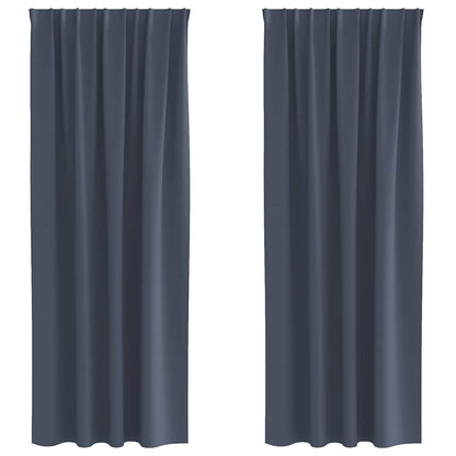 Tende Blackout con Anelli 2 pcs Antracite 245 x 140 cm | homemem39