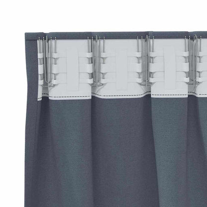 Tende Blackout con Anelli 2 pcs Antracite 260 x 140 cm | homemem39