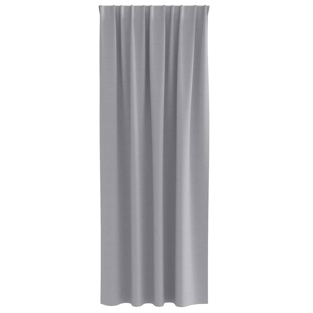 Tende Blackout con Anelli 2 pcs Grigio chiaro 260 x 140 cm | homemem39