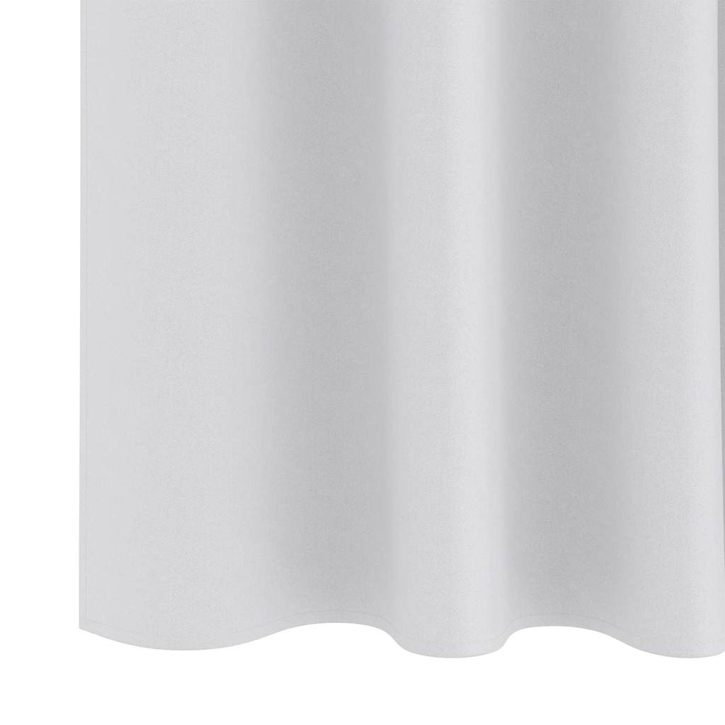 Tende Blackout con Anelli 2 pcs Grigio Chiaro 140 x 140 cm | homemem39