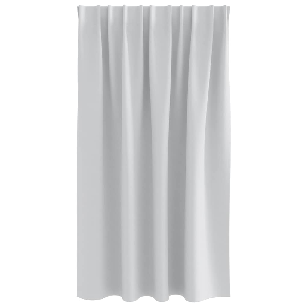 Tende Blackout con Anelli 2 pcs Grigio Chiaro 140 x 140 cm | homemem39