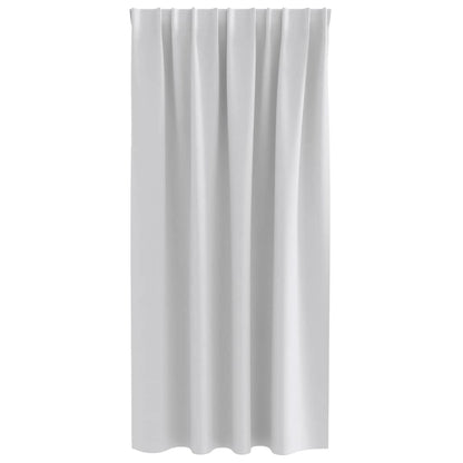 Tende Blackout con Anelli 2 pcs Grigio chiaro 175 x 140 cm