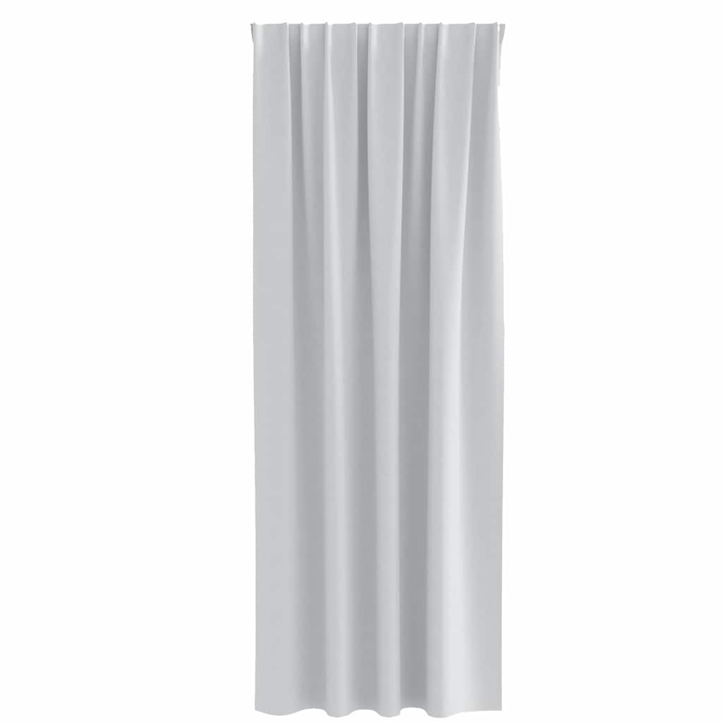 Tende Blackout con Anelli 2 pcs Grigio Chiaro 260 x 140 cm | homemem39