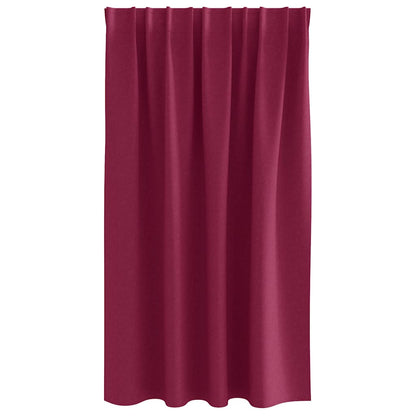 Tende Blackout con Anelli 2 pcs Rosso Vino 140 x 140 cm | homemem39