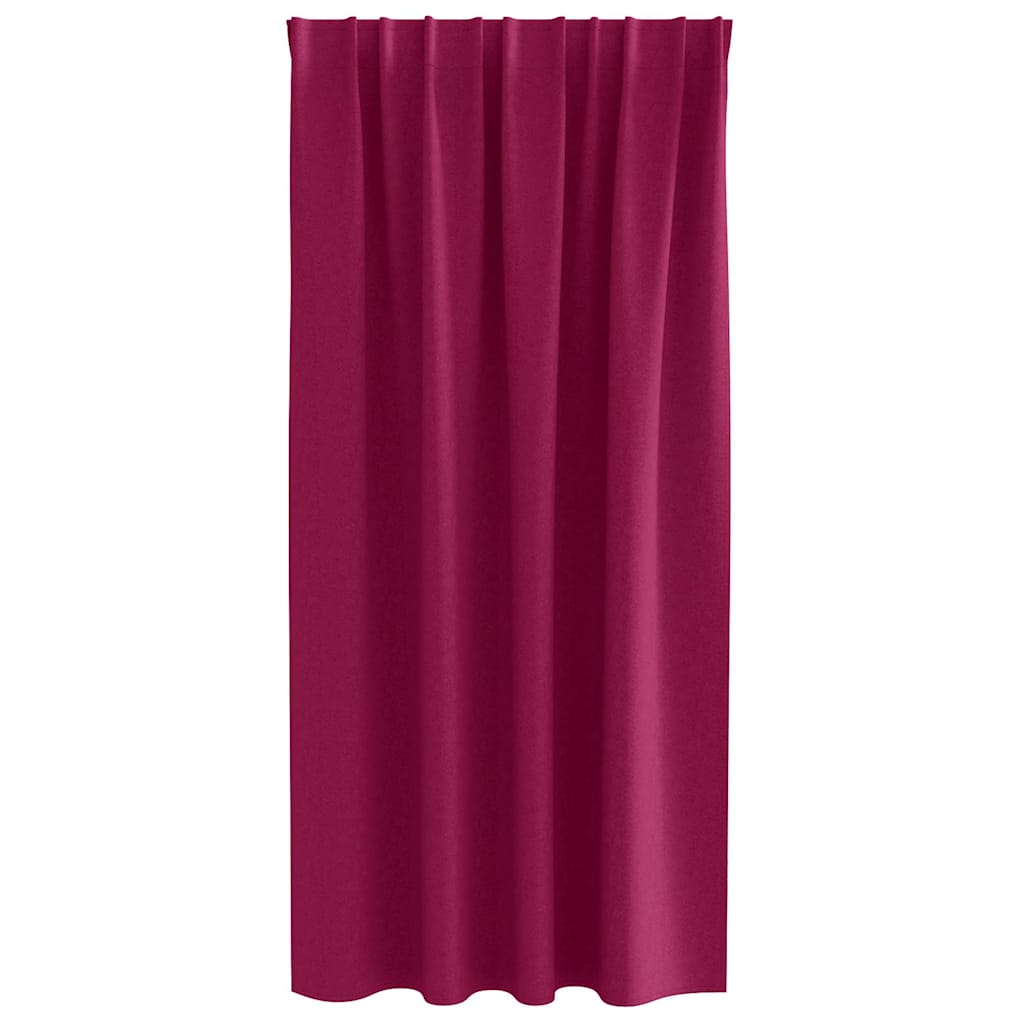 Tende Blackout con Anelli 2 pcs Rosso Vino 175 x 140 cm | homemem39