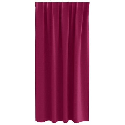 Tende Blackout con Anelli 2 pcs Rosso Vino 175 x 140 cm | homemem39