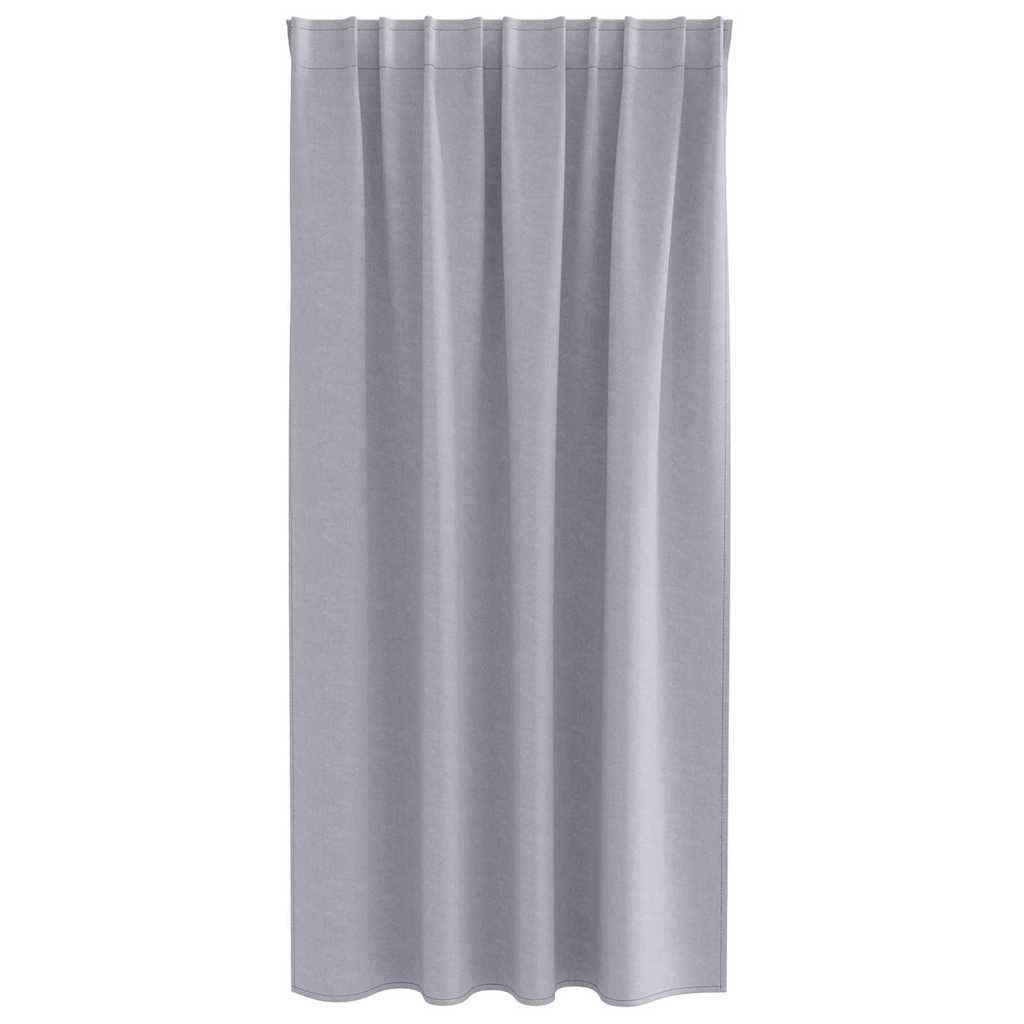 Tende Blackout con Anelli 2 pcs Grigio Metallico 175 x 140 cm