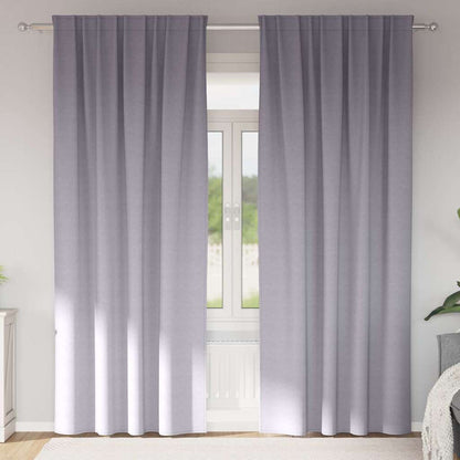 Tende Blackout con Anelli 2 pcs Grigio Metallico 245 x 140 cm | homemem39