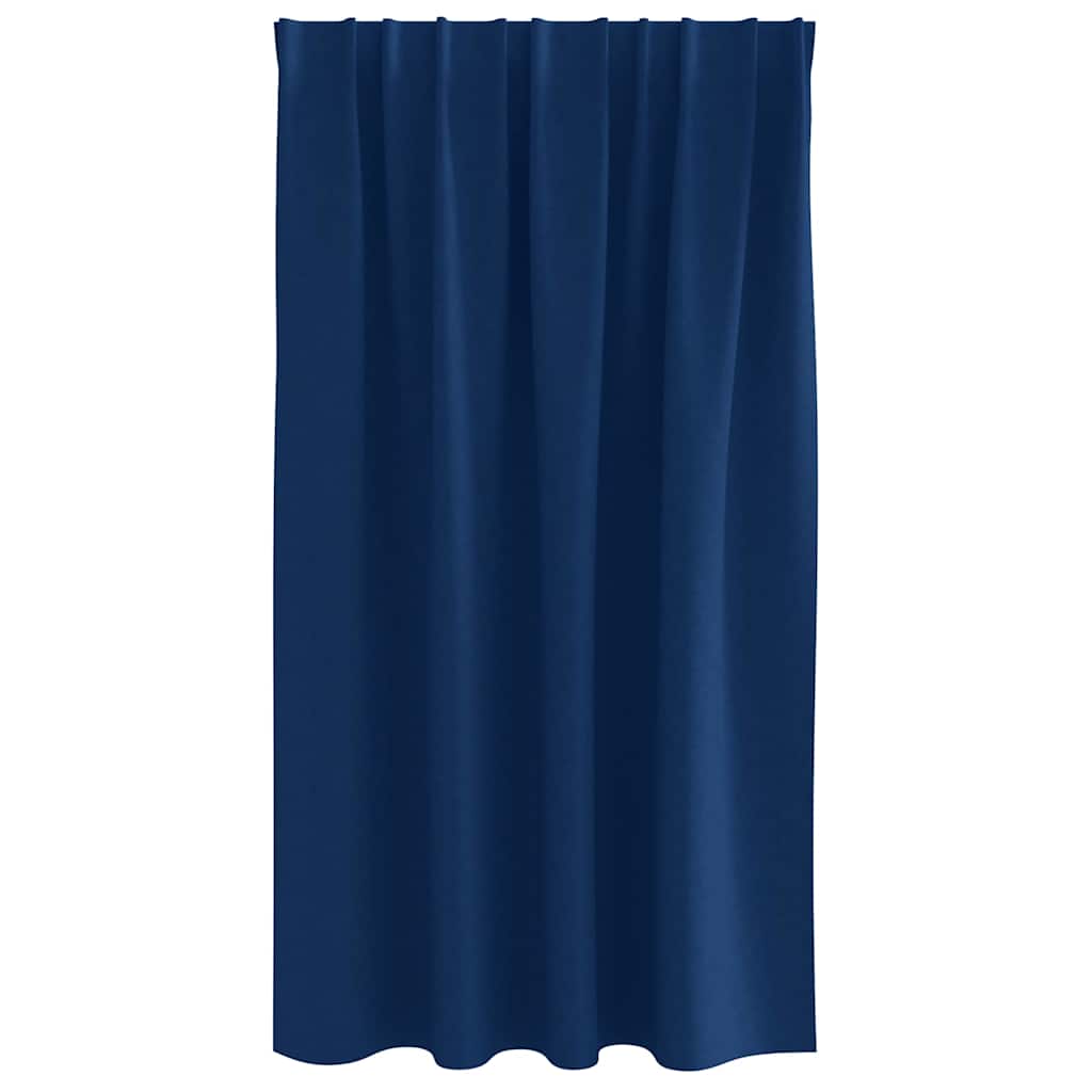 Tende Blackout con Anelli 2 pcs Blu Scuro 140 x 140 cm | homemem39
