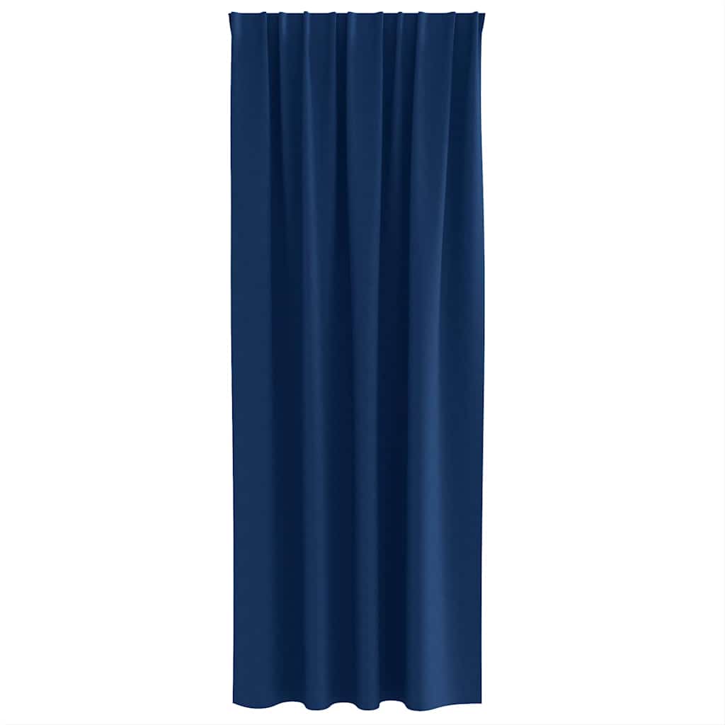 Tende Blackout con Anelli 2 pcs Blu Scuro 260 x 140 cm | homemem39
