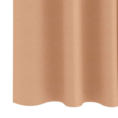 Tende Blackout con Anelli 2 pcs Marrone Chiaro 140 x 140 cm | homemem39