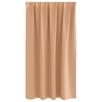 Tende Blackout con Anelli 2 pcs Marrone Chiaro 140 x 140 cm | homemem39
