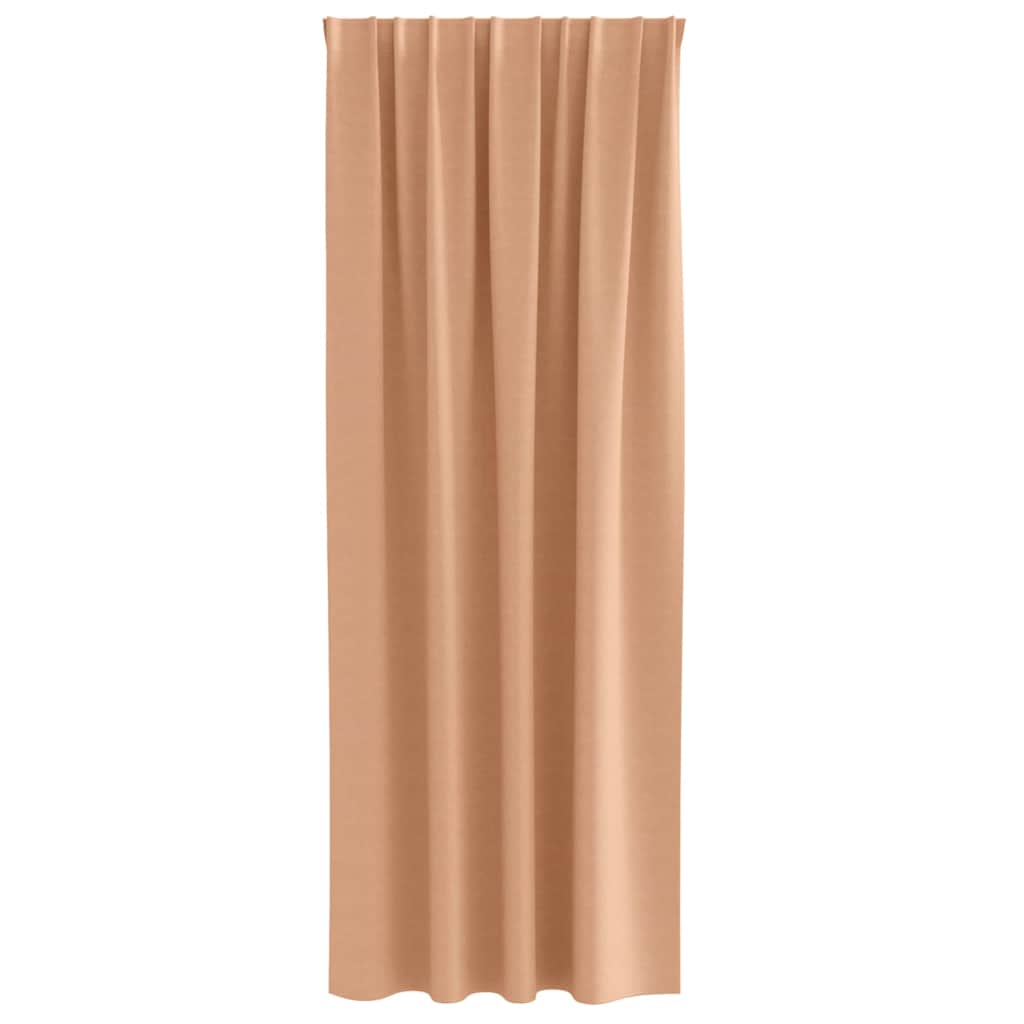 Tende Blackout con Anelli 2 pcs Marrone Chiaro 225 x 140 cm | homemem39