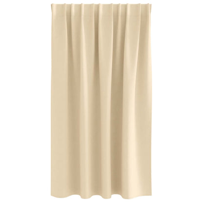 Tende Blackout con Anelli 2 pcs Crema 140 x 140 cm Poliestere | homemem39