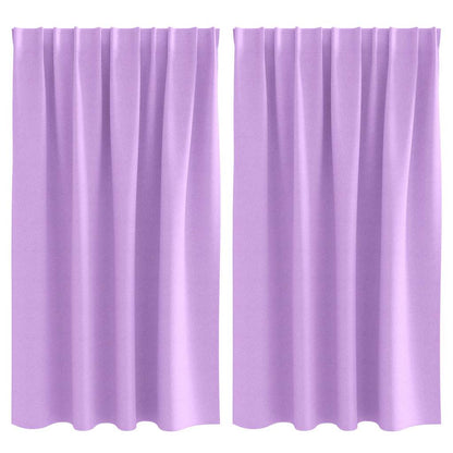 Tende Blackout con Anelli 2 pcs Viola 140 x 140 cm Poliestere | homemem39