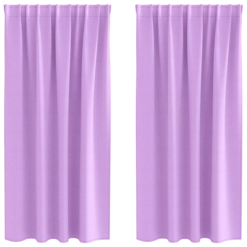 Tende Blackout con Anelli 2 pcs Viola 175 x 140 cm Poliestere | homemem39