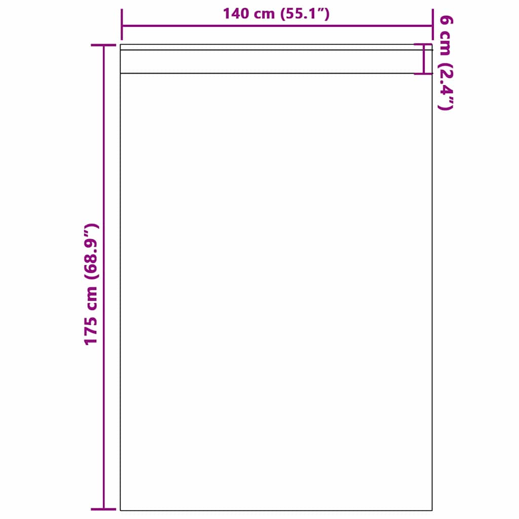Tende Blackout con Anelli 2 pcs Viola 175 x 140 cm Poliestere | homemem39
