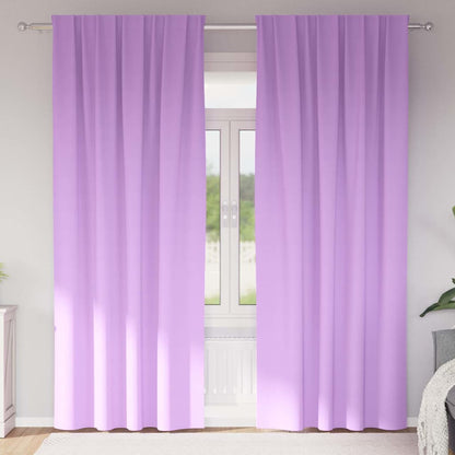 Tende Blackout con Anelli 2 pcs Viola 245 x 140 cm Poliestere | homemem39