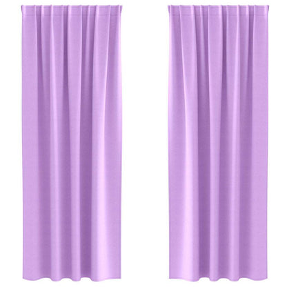Tende Blackout con Anelli 2 pcs Viola 245 x 140 cm Poliestere | homemem39