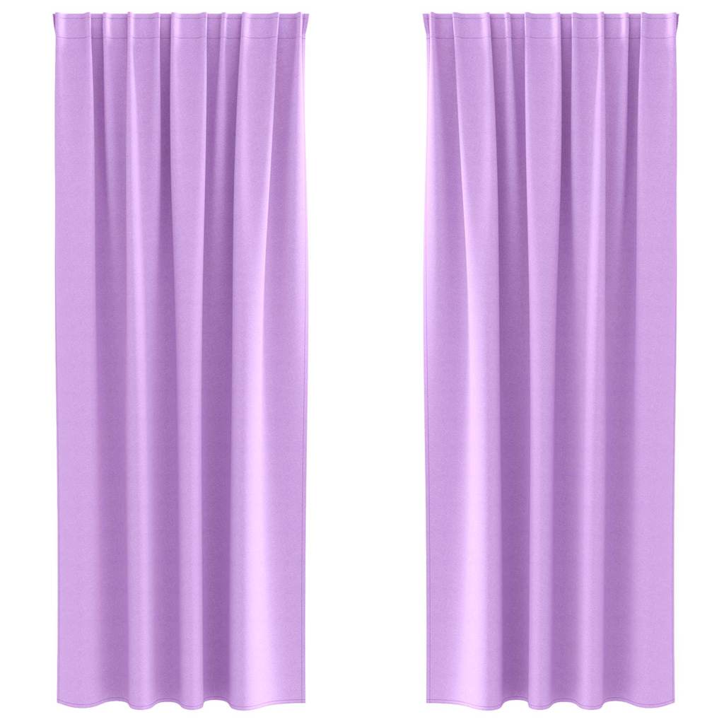 Tende Blackout con Anelli 2 pcs Viola 260 x 140 cm Poliestere | homemem39