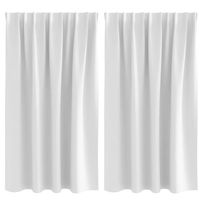 Tende Blackout con Anelli 2 pcs Bianco brillante 140 x 140 cm | homemem39